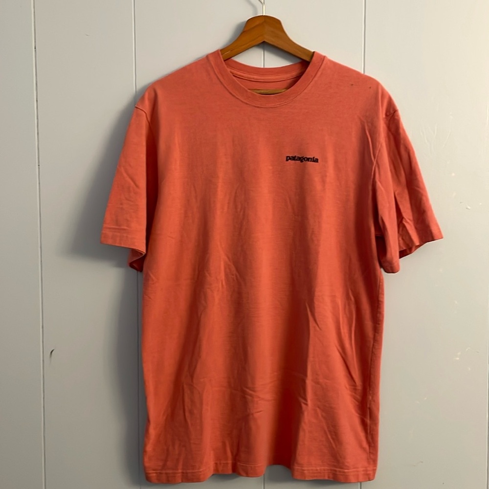 patagonia t-shirt, size medium, light red color